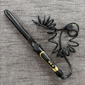 Lanvier 1-inch Black and Gold Curling Iron